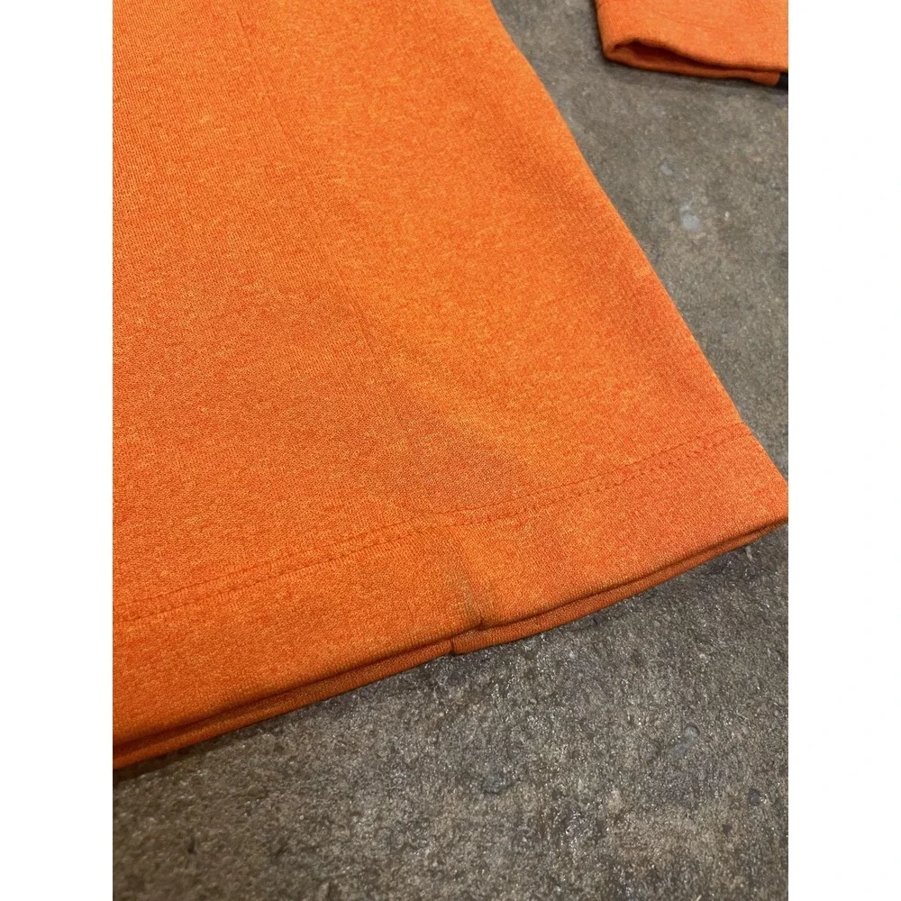 The‎ North Face Pullover Mens Medium Orange 1/4 Zip Fleece Mock Neck Hiking